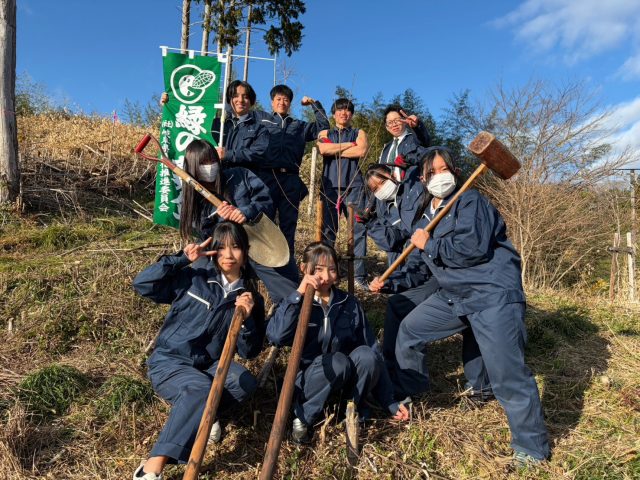 竹林伐採跡地に今年も桜苗木を植樹しました